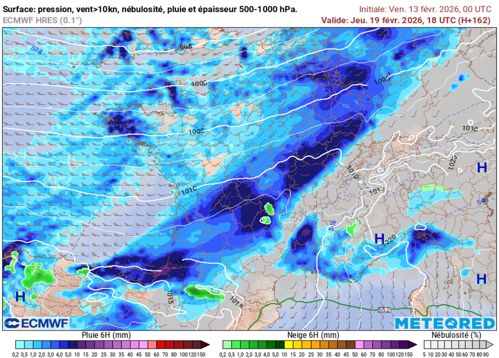 Les perturbations seront actives surtout en deuxième partie de semaine.