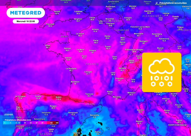 Encore de la pluie la semaine prochaine en France ! Voici les pr&eacute;visions m&eacute;t&eacute;o