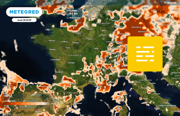 Encore des brouillards et des grisailles pr&eacute;vues ce jeudi en France : voici les 6 r&eacute;gions particuli&egrave;rement vis&eacute;es