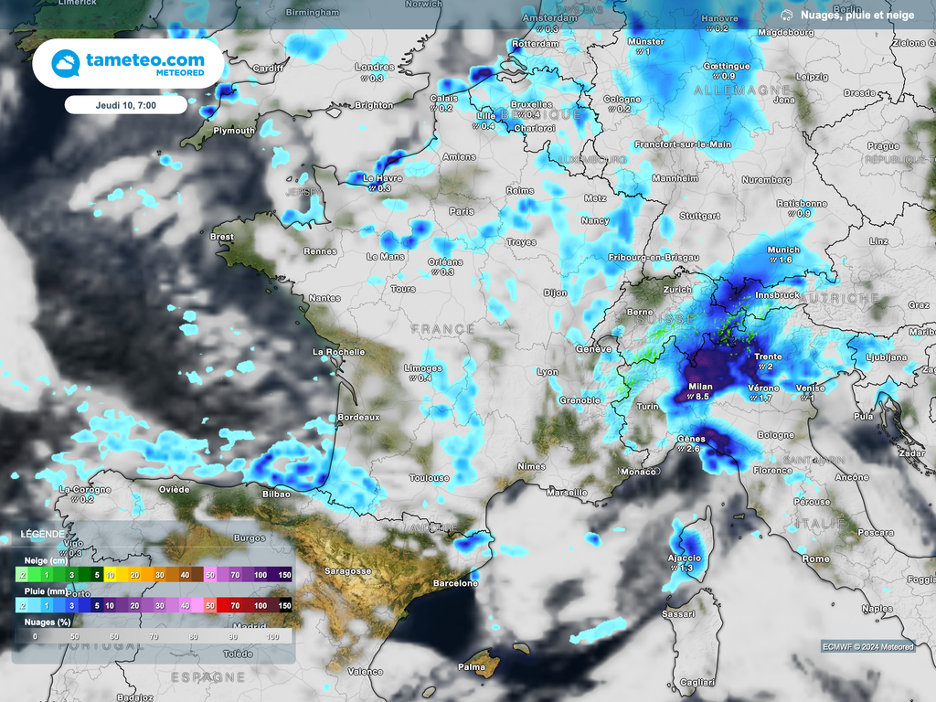 Encore de l'instabilité ce jeudi bien qu'en recul.