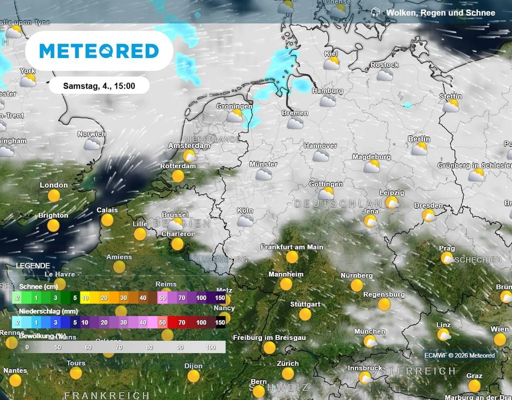 wetter, wochenende, deutschland Wohlfühlwetter am Wochenende in Deutschland: im Süden viel Sonnenschein, im Norden auch mal ein paar Wolken mit etwas Regen.