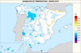 Enero 2015, ligeramente frío y normal en precipitaciones 