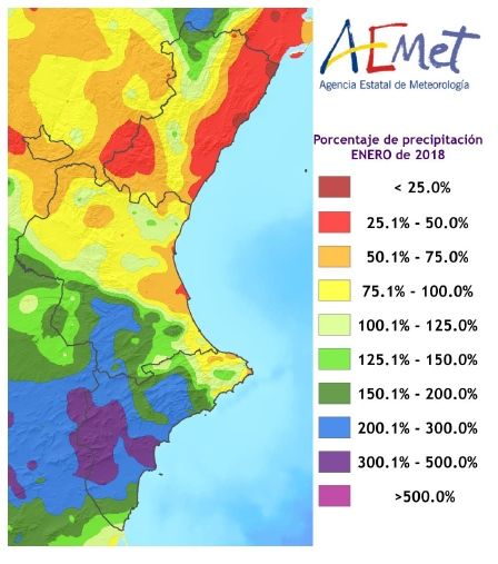 Enero 2018 En La Comunidad Valenciana: Un Mes Húmedo Y Muy Cálido Enero 2018 En La Comunidad Valenciana: Un Mes Húmedo Y Muy Cálido