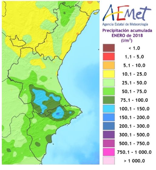Enero 2018 En La Comunidad Valenciana: Un Mes Húmedo Y Muy Cálido Enero 2018 En La Comunidad Valenciana: Un Mes Húmedo Y Muy Cálido