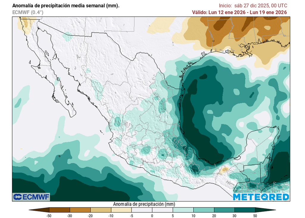 Anomalía de precipitaciones en milímetros Anomalía de precipitaciones en milímetros