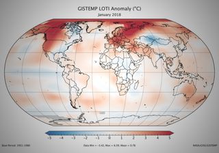 Enero de 2018 fue el quinto más cálido registrado a nivel mundial