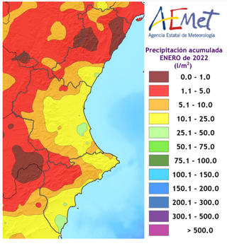 Enero de 2022 en la Comunitat Valenciana: seco y térmicamente normal
