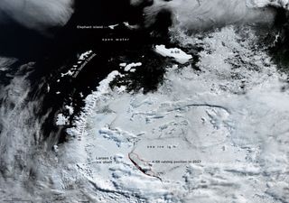 Enorme iceberg en curso de colisión con gran refugio de pingüinos