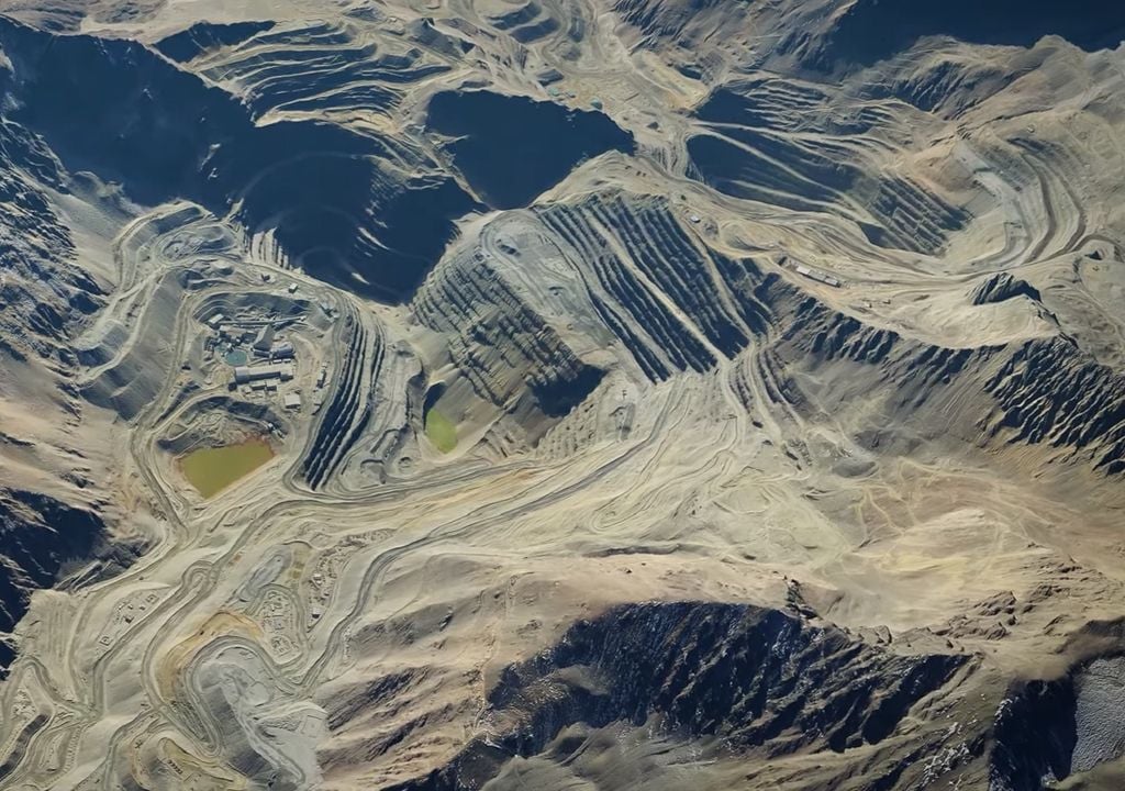 Vista aérea Mina Los Bronces; AngloAmerican