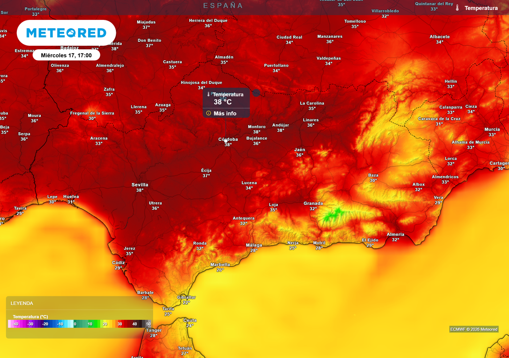 Las temperaturas serán muy elevadas en prácticamente toda la región.