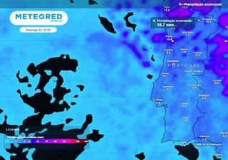 Entre amanhã e domingo estas serão as regiões de Portugal em que se prevê mais chuva, avisa a Meteored