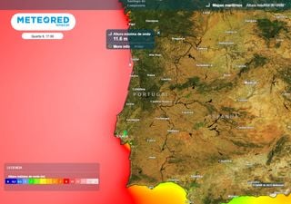 Amanhã e quarta Kirk agitará o Noroeste de Portugal com chuva, trovoada, rajadas acima de 100 km/h e ondas de 12 metros