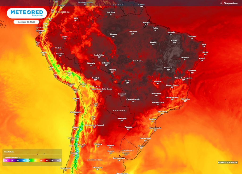 previsão, temperatura máxima