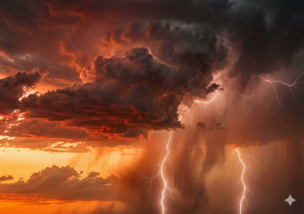 Entre el calor y la humedad avanza un frente de tormentas que pone en alerta naranja a cinco provincias este domingo 25