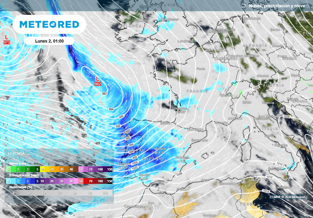 Se formarán varias bajas secundarias alrededor de la principal, lo que ayudará a que la inestabilidad se extienda por buena parte de España.