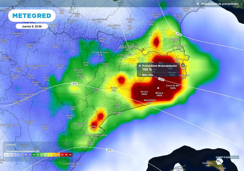 En la tarde del jueves las precipitaciones se irán extendiendo e intensificando.