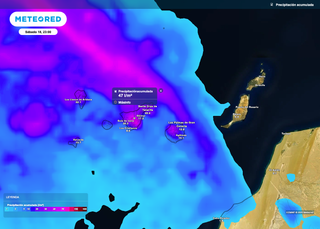 Entre el jueves y el sábado una borrasca podrá dejar lluvias fuertes en varias islas de Canarias