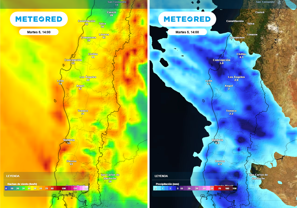Podrían haber fuertes precipitaciones en corto período de tiempo.
