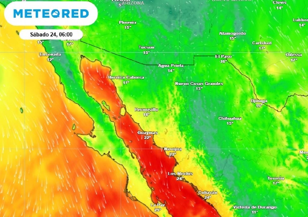 Temperaturas cercanas a 0 °C se esperan en serranías de Baja California, Chihuahua y Durango, principalmente. Temperaturas cercanas a 0 °C se esperan en serranías de Baja California, Chihuahua y Durango, principalmente.