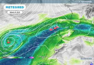Entre el miércoles y el domingo un río de humedad quedará sobre España alimentando los frentes de lluvia