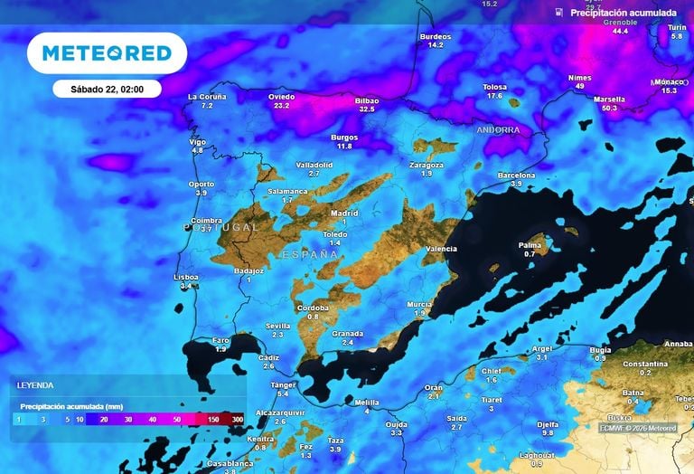 Entre el mi&eacute;rcoles y el jueves la dana asaltar&aacute; la Espa&ntilde;a peninsular con una nueva raci&oacute;n de tormentas fuertes