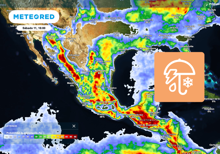 Lluvias intensas este fin de semana en M&eacute;xico: ondas tropicales afectar&aacute;n estas zonas del 11 al 12 de julio