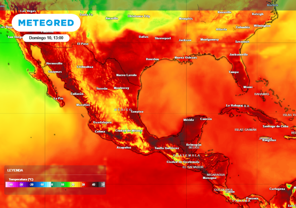 Temperaturas de hasta 45 °C o más se estarán presentando este fin de semana.