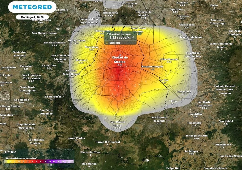 rayo Alta probabilidad de lluvia este fin de semana en la Ciudad de México. La lluvia podría estar acompañada de abundantes descargas eléctricas y fuertes vientos.