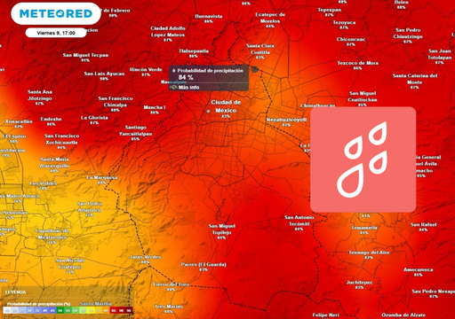 Entre el viernes 9 y domingo 11 de octubre en CDMX: temperaturas de 25 &deg;C y acumulados puntuales superiores a 25 mm