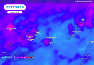 Entre hoy y el domingo la borrasca Francis dejar&aacute; en Canarias lluvias de hasta 100 l/m2 y vientos de m&aacute;s de 90 km/h