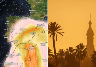 Entre hoy y el miércoles una lengua de polvo sahariano cambiará de color el cielo en todas estas zonas de España