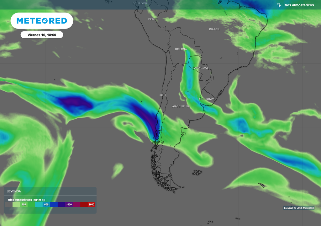 mapa de río atmosférico. mapa de río atmosférico.