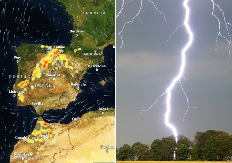 Entre hoy y mañana llegarán las primeras tormentas a España: preocupan porque tendrán más rayos y viento que lluvia