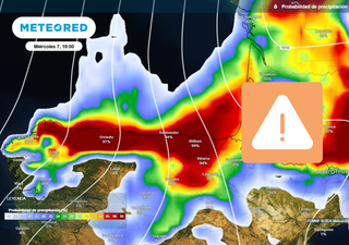 Entre hoy y ma&ntilde;ana lluvias con picos de 100 l/m2: cuatro comunidades del Cant&aacute;brico registrar&aacute;n fuertes tormentas