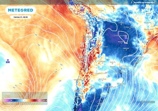 Entre jueves y s&aacute;bado 22 alcanzar&aacute;n los 22 &ordm;C en Chile centro-sur: dorsal en altura se prev&eacute; con rachas de 50 km/h