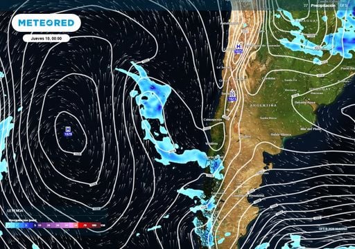 Entre jueves y viernes acumular&aacute;n 20 mm de lluvia en estos sectores de Chile centro-sur por vaguada en altura