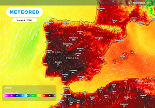 Entre los días 4 y 7 de agosto el modelo americano prevé calor con valores cercanos al récord en España