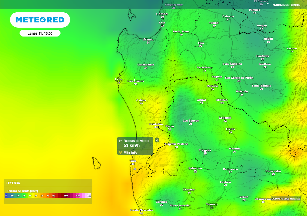 Sistema frontal dejará 10 mm en la Región de Biobío, Meteored, Chile Sistema frontal dejará 10 mm en la Región de Biobío, Meteored, Chile