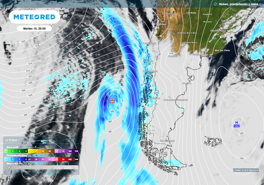 Lluvias, Chile central, Meteored