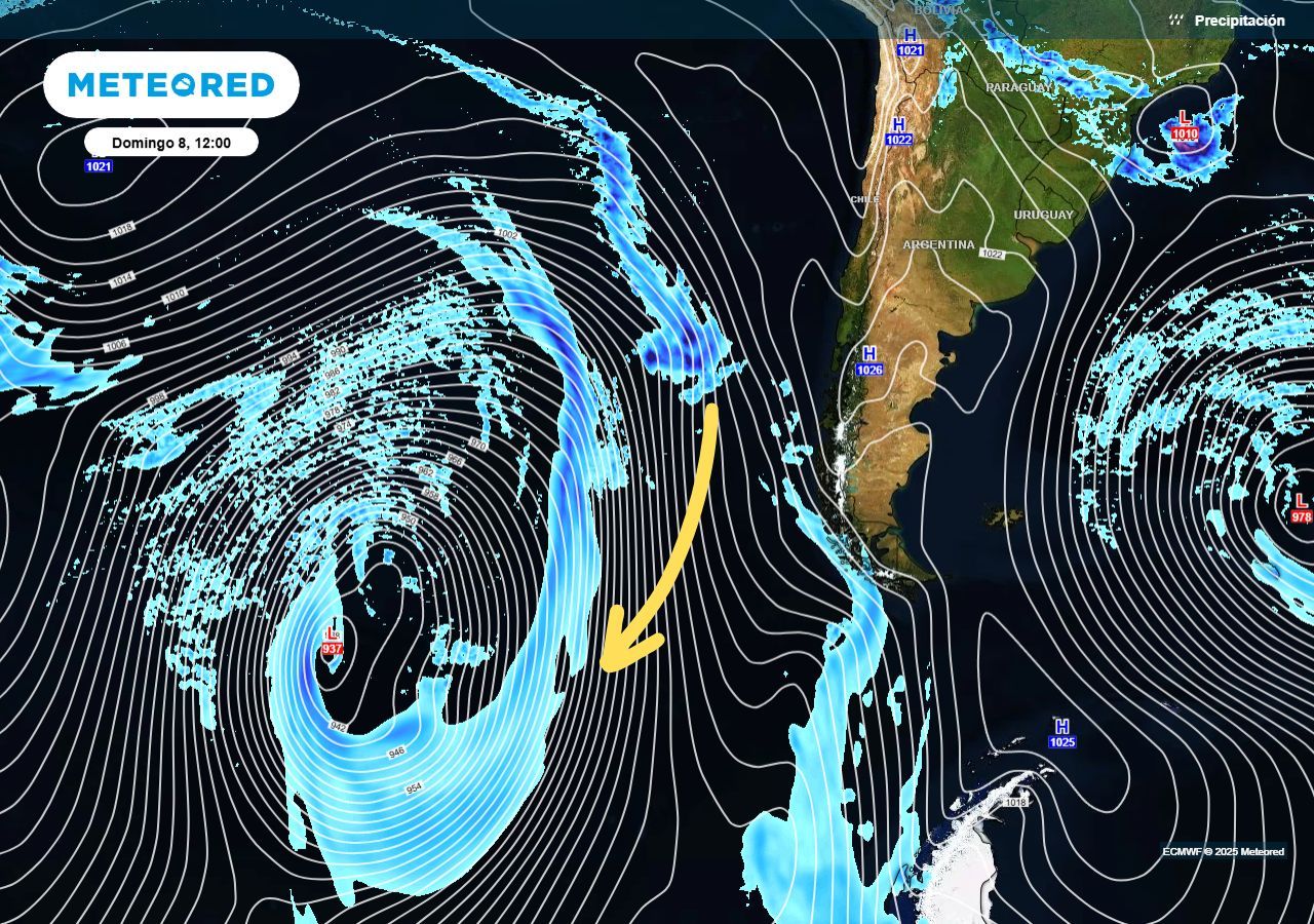 Enorme sistema frontal traerá lluvias y vientos fuertes a Chile central