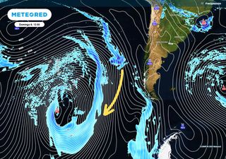 Entre lunes y martes enorme sistema frontal se unirá a una onda corta: lluvias hasta Chile central y viento de 90 km/h