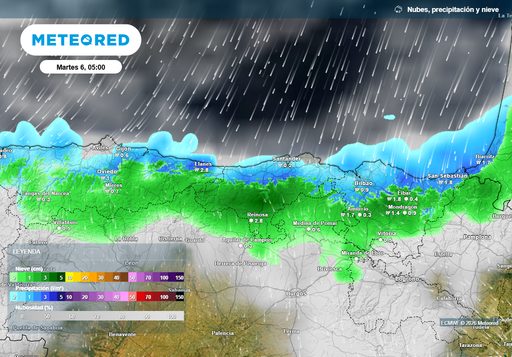 Entre ma&ntilde;ana y el martes el 'efecto lago' dejar&aacute; nieve en cotas muy bajas en estas 6 provincias del norte de Espa&ntilde;a
