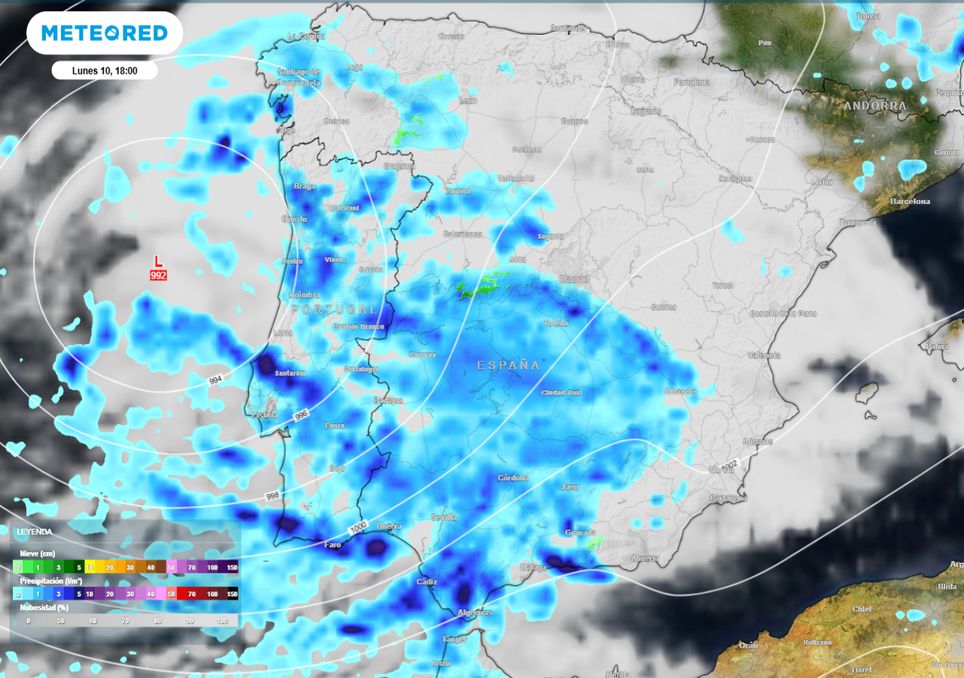 Entre mañana y el martes la borrasca Jana entrará a la España peninsular con todo un arsenal de tormentas Mapa de precipitaciones