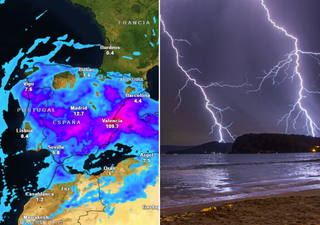 Entre mañana y el martes podrían caer más de 150 l/m2 en estas zonas de España: 