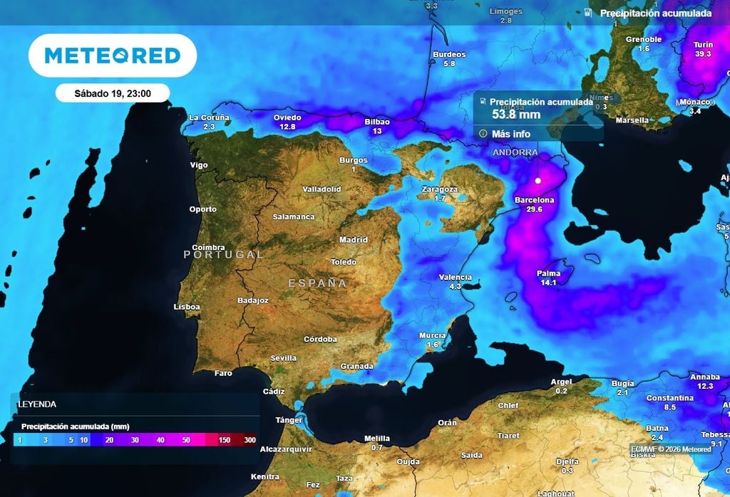 Las precipitaciones serán localmente intensas y cuantiosas en las comunidades mediterráneas.