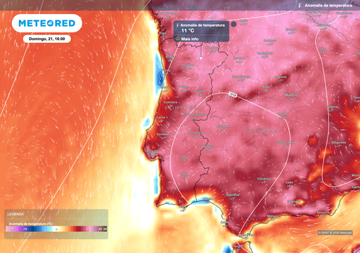 Entre os dias 20 e 24, o calor poder&aacute; bater recordes: esta &eacute; a previs&atilde;o do modelo europeu para Portugal
