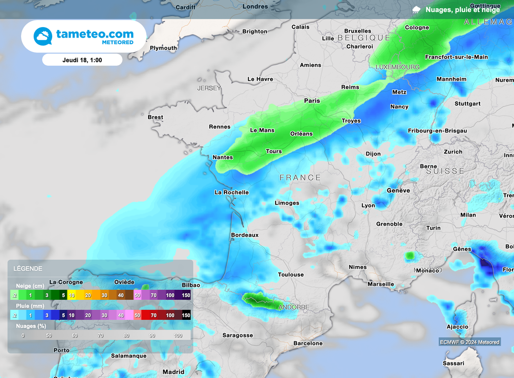 Refroidissement attendu en cours de nuit de mercredi à jeudi.