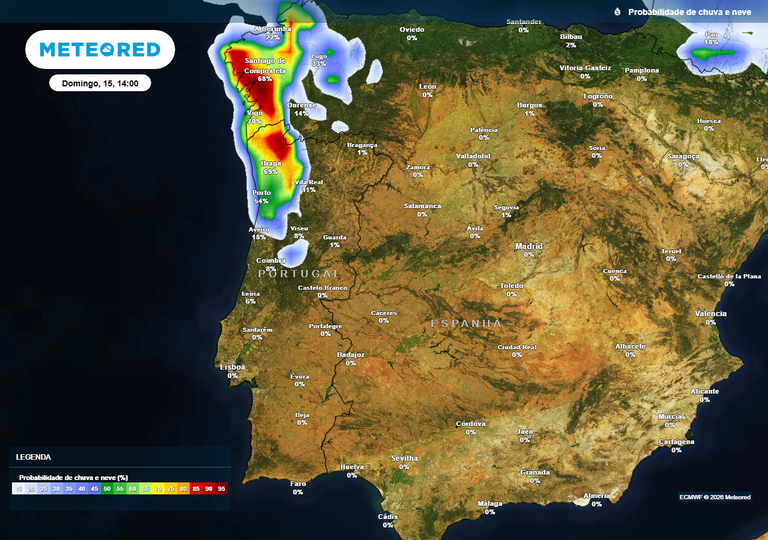 Entre que horas &eacute; mais prov&aacute;vel que chova este fim de semana no Porto?
