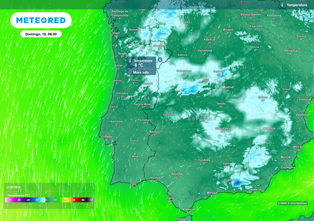 Na madrugada de domingo, os termómetros poderão registar até -6 ºC na Serra da Estrela.