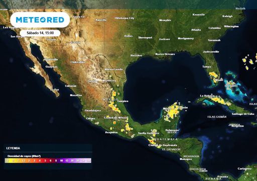 Entre s&aacute;bado y domingo, M&eacute;xico tendr&aacute; tormentas fuertes de hasta 50 mm
